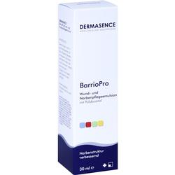 Weiße Schachtel mit der Aufschrift "BarrioPro Wund- und Narbenpflegeemulsion".